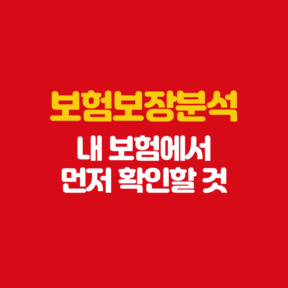 완도 보험설계사 보험보장분석 내 보험 먼저 확인 할 내용